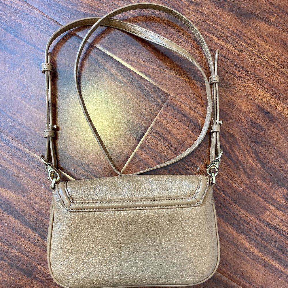 Tory Burch Amanda Tan Leather Crossbody Bag - Picture 3 of 4